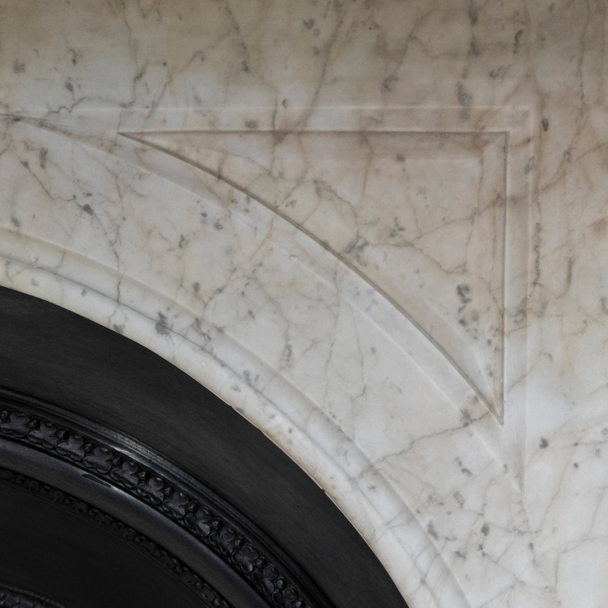 Large Antique Victorian Carrara Marble Arched Chimneypiece | The Architectural Forum