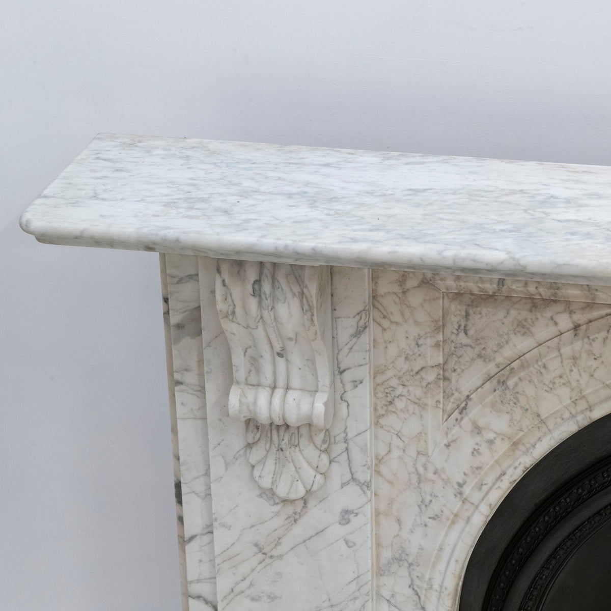 Large Antique Victorian Carrara Marble Arched Chimneypiece | The Architectural Forum