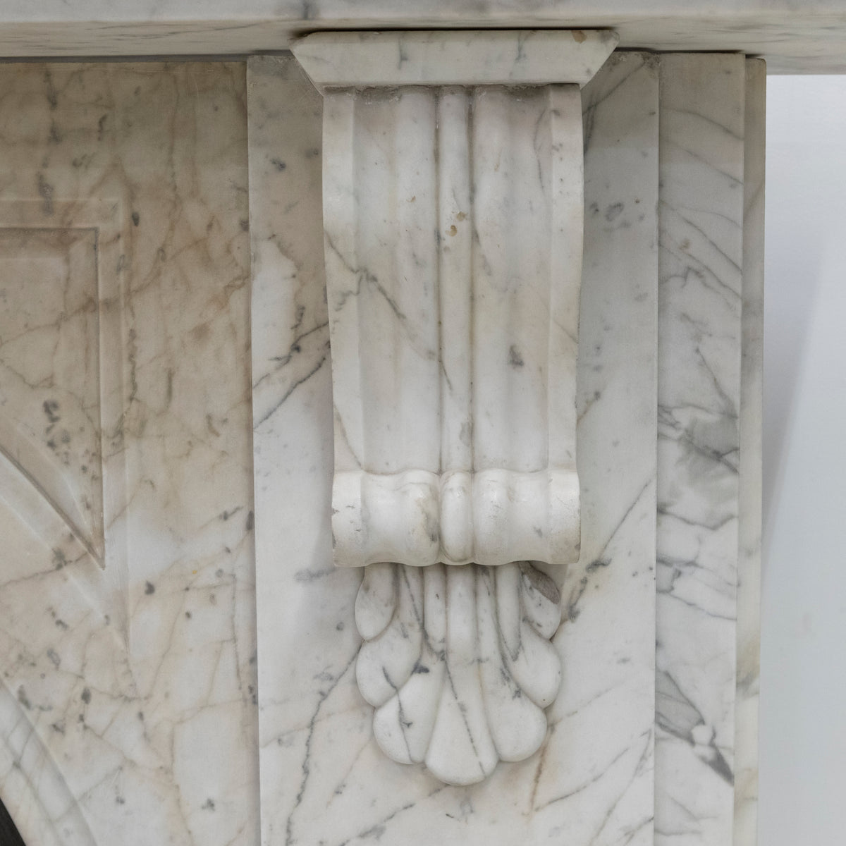 Large Antique Victorian Carrara Marble Arched Chimneypiece | The Architectural Forum