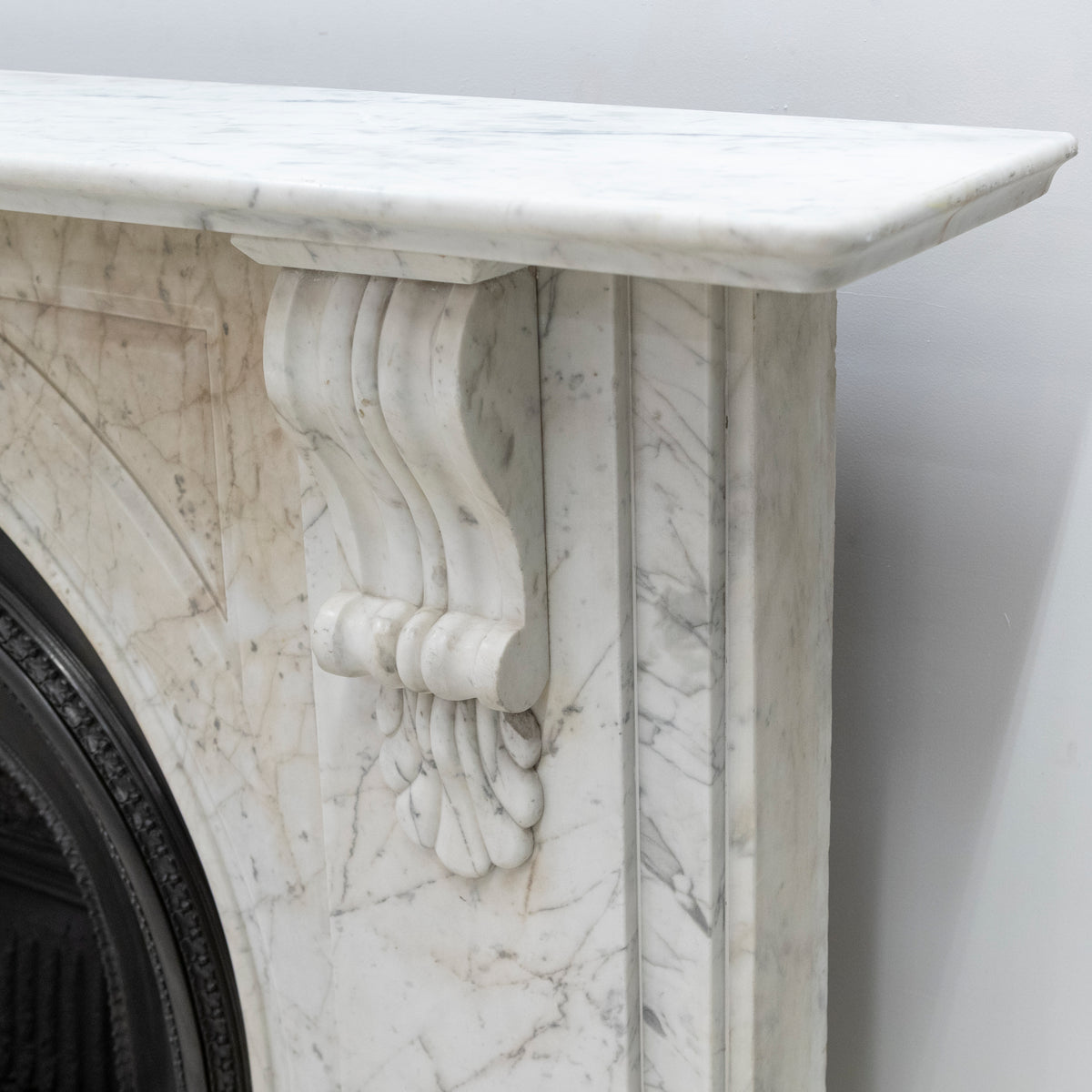 Large Antique Victorian Carrara Marble Arched Chimneypiece | The Architectural Forum