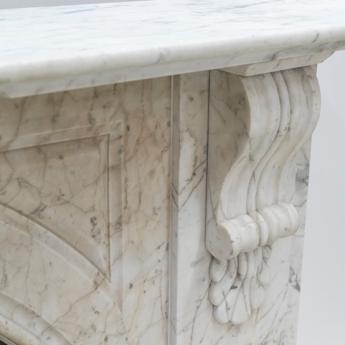 Large Antique Victorian Carrara Marble Arched Chimneypiece | The Architectural Forum