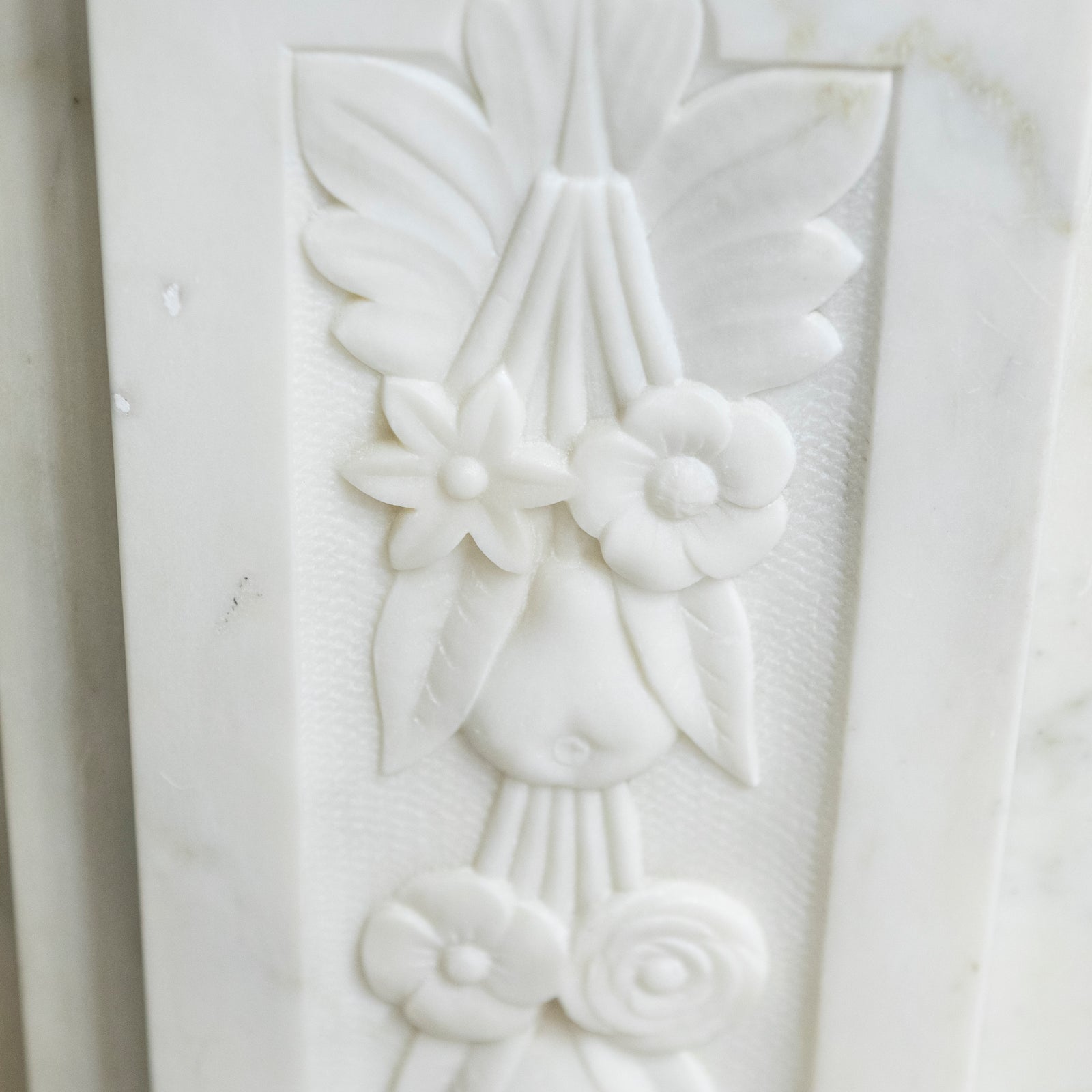 Antique Victorian Carved Statuary Marble Arched Chimneypiece | The Architectural Forum
