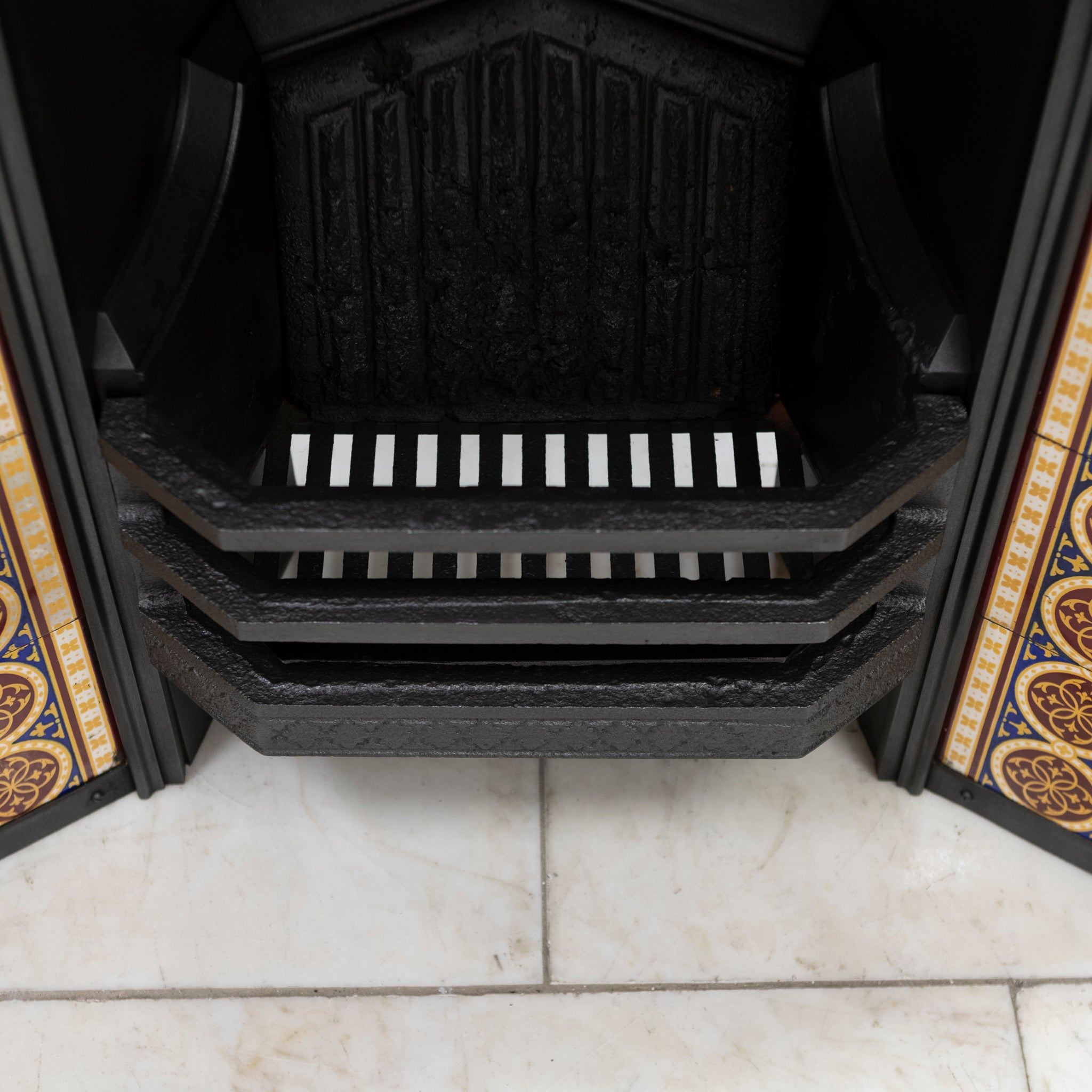 Rare Victorian Arched Tiled Insert with Minton Tiles - The ...