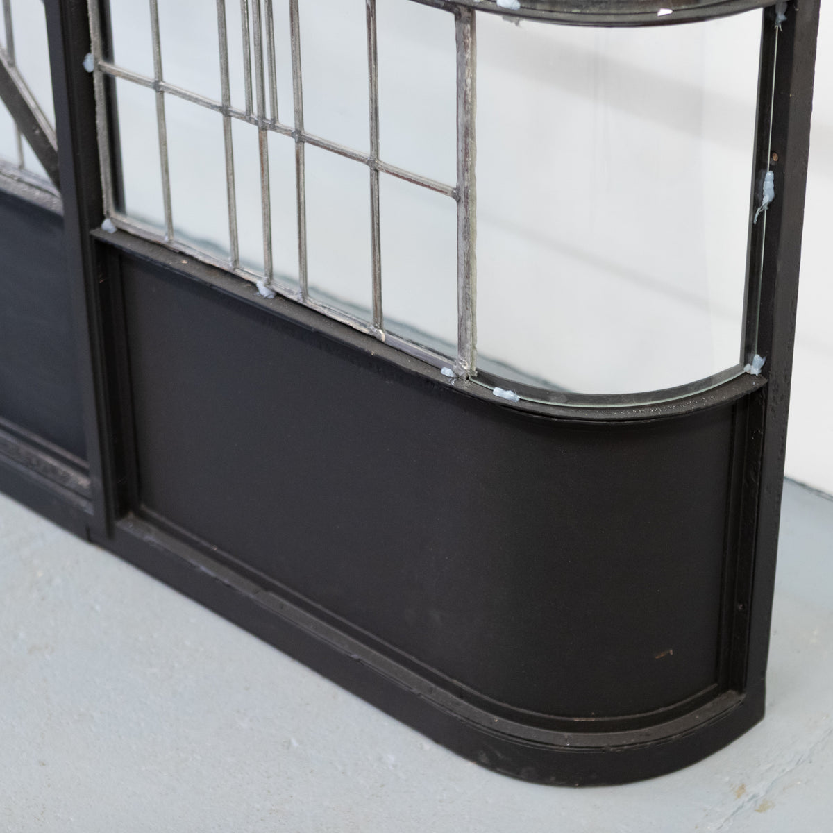 Original Art Deco Crittall Entranceway with Curved Leaded Sides