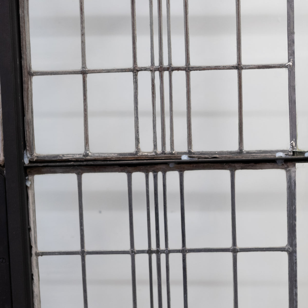 Original Art Deco Crittall Entranceway with Curved Leaded Sides