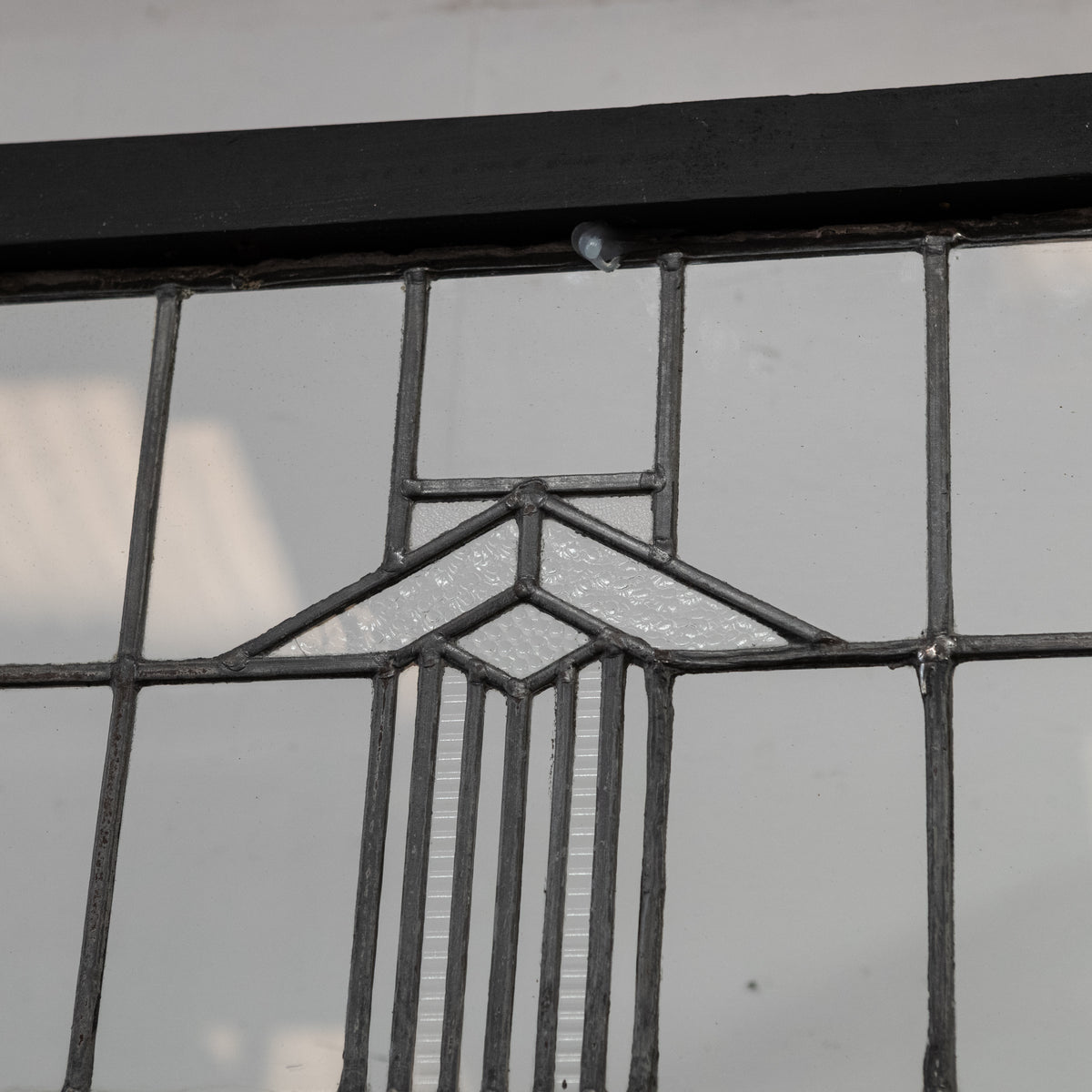 Original Art Deco Crittall Entranceway with Curved Leaded Sides