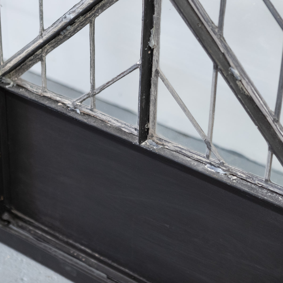 Original Art Deco Crittall Entranceway with Curved Leaded Sides