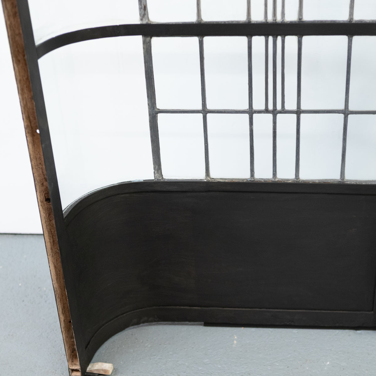 Original Art Deco Crittall Entranceway with Curved Leaded Sides