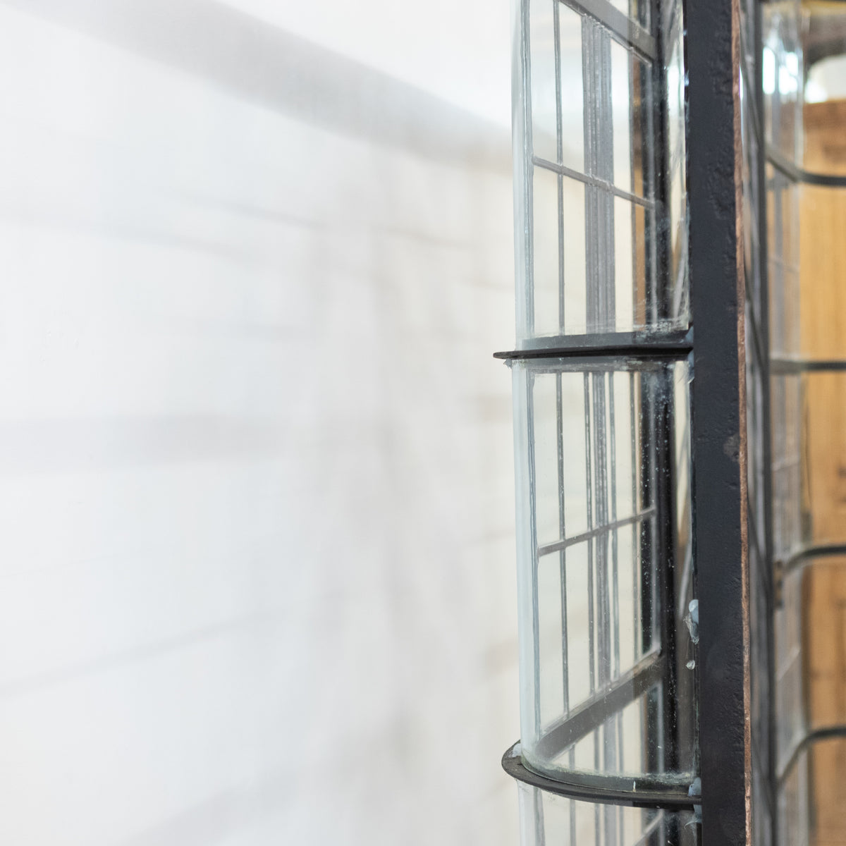 Original Art Deco Crittall Entranceway with Curved Leaded Sides