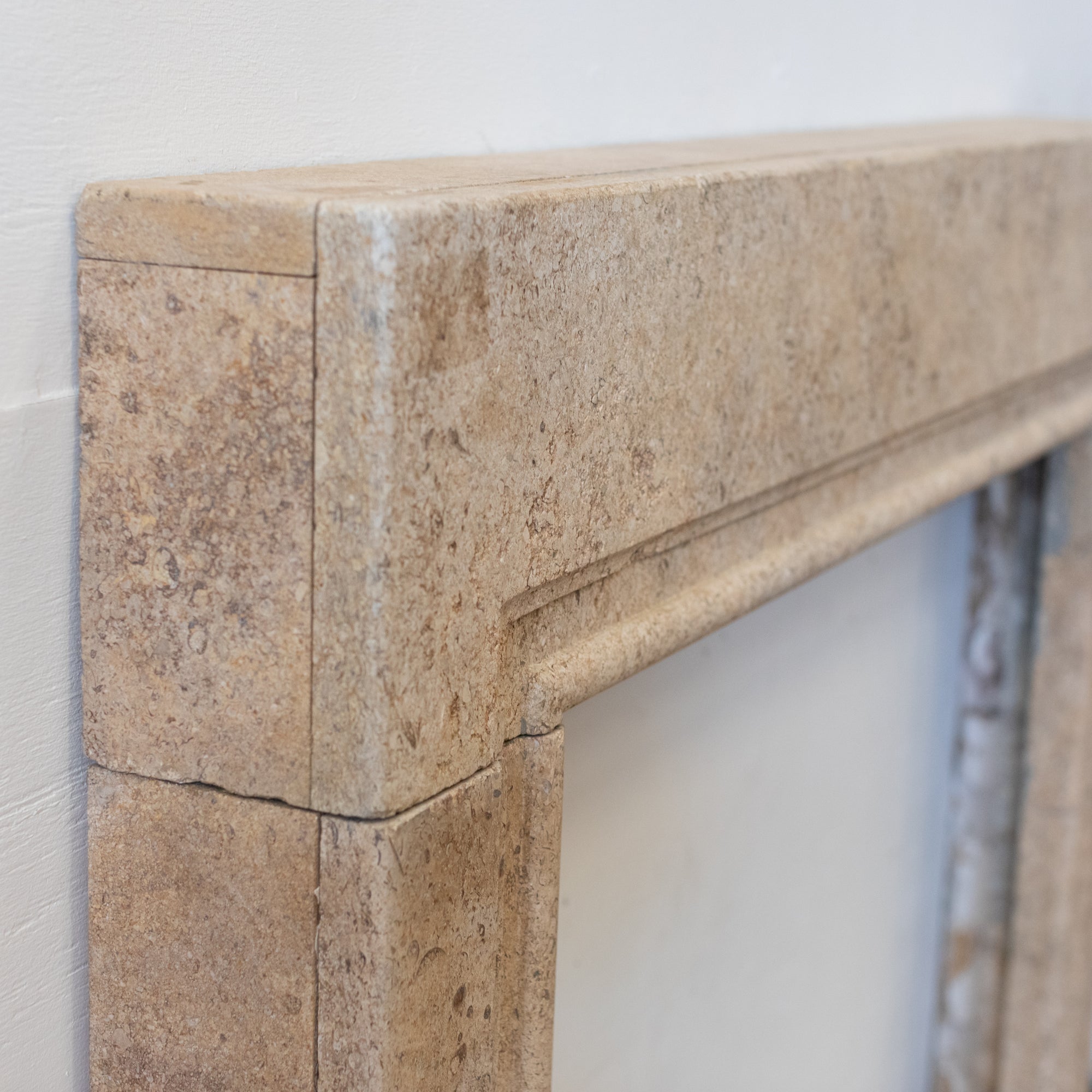 Reclaimed Antque Art Deco Stone Bolection Fireplace Surround | The Architectural Forum