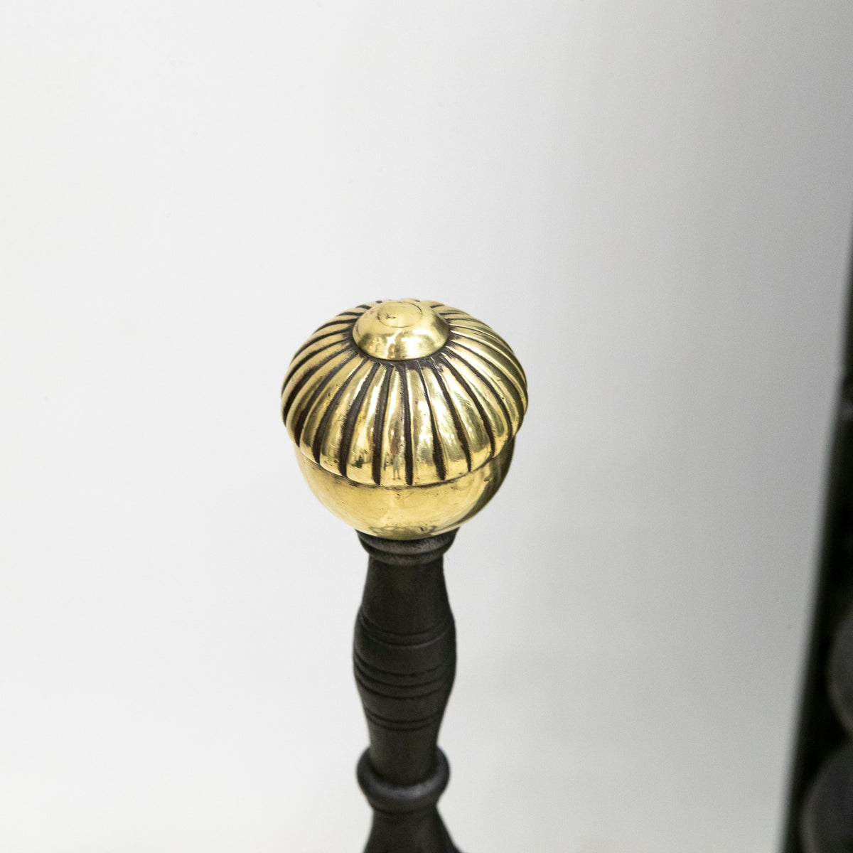 Large Antique Arts & Crafts Fire Basket with Finials | The Architectural Forum