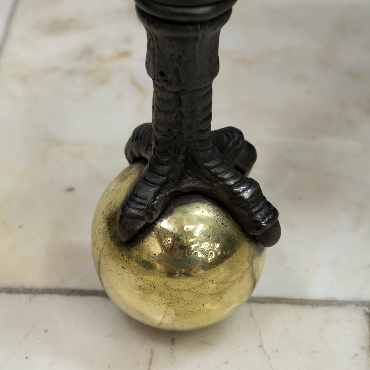 Large Antique Arts & Crafts Fire Basket with Finials | The Architectural Forum