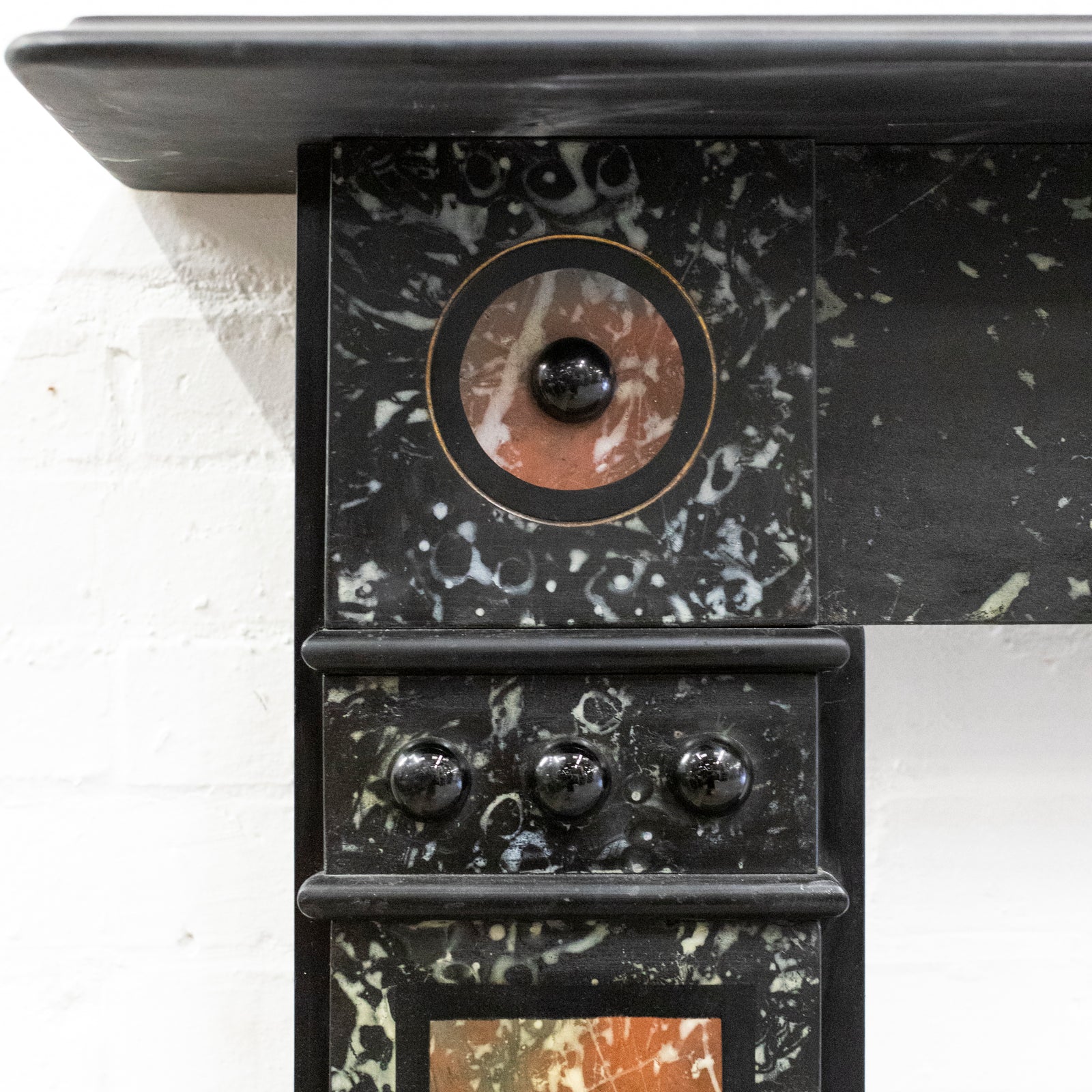 Antique Victorian "Marbelised" Slate Fireplace Surround With Roundels | The Architectural Forum