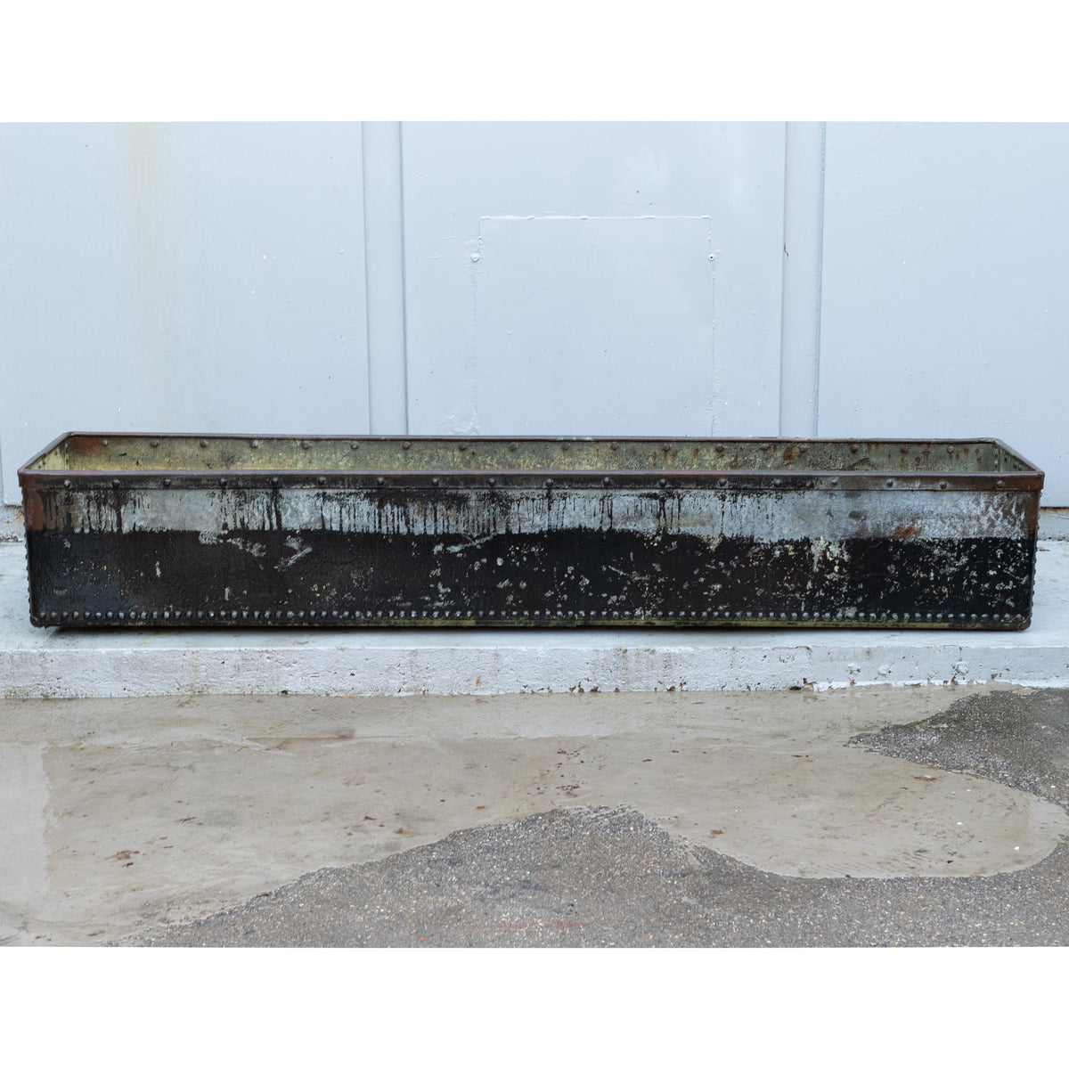 Antique Early 20th Century Rivetted & Galvanised Garden Trough Planter | The Architectural Forum