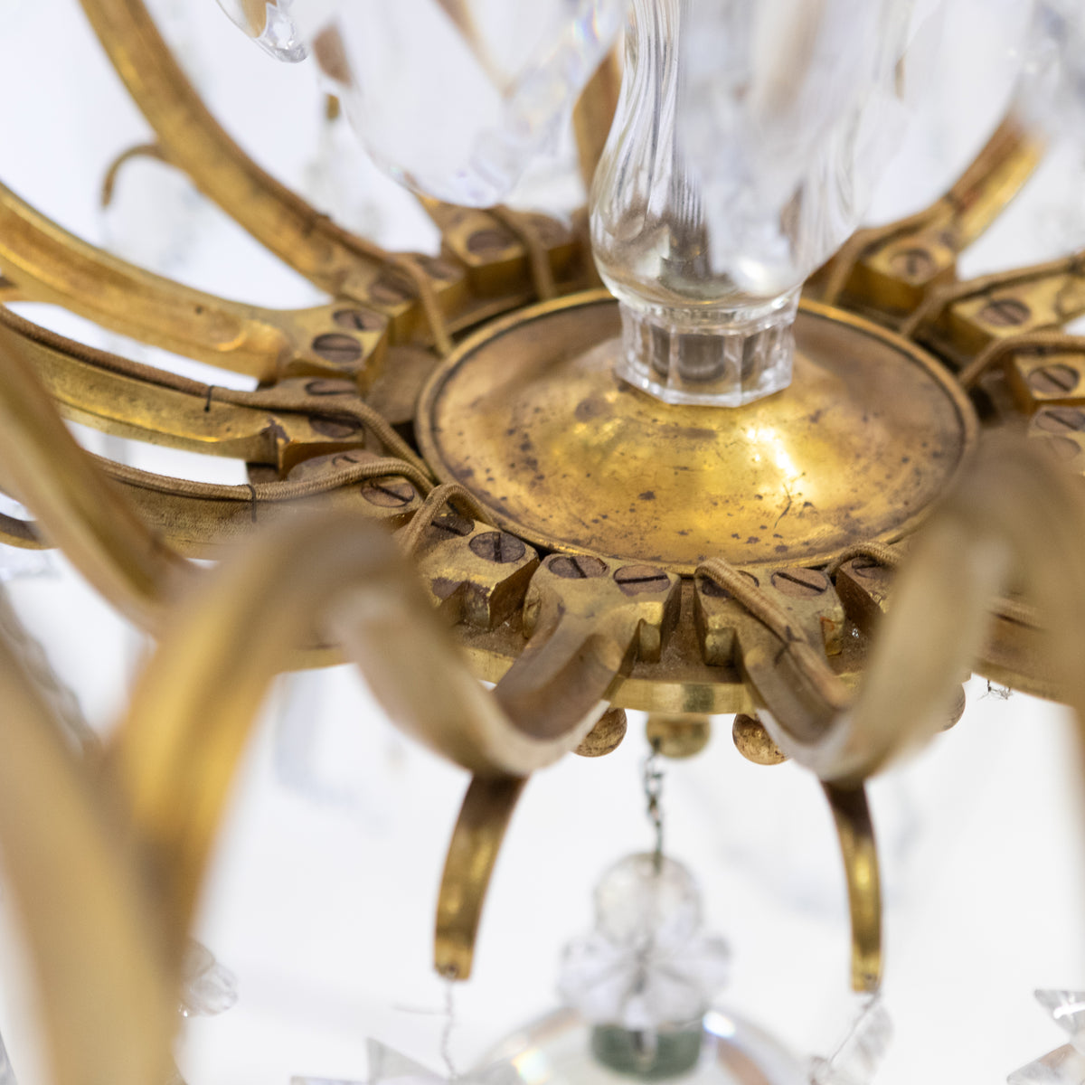 Monumental 16 Arm French Louis XV Style Gilt Brass & Crystal Chandelier | The Architectural Forum