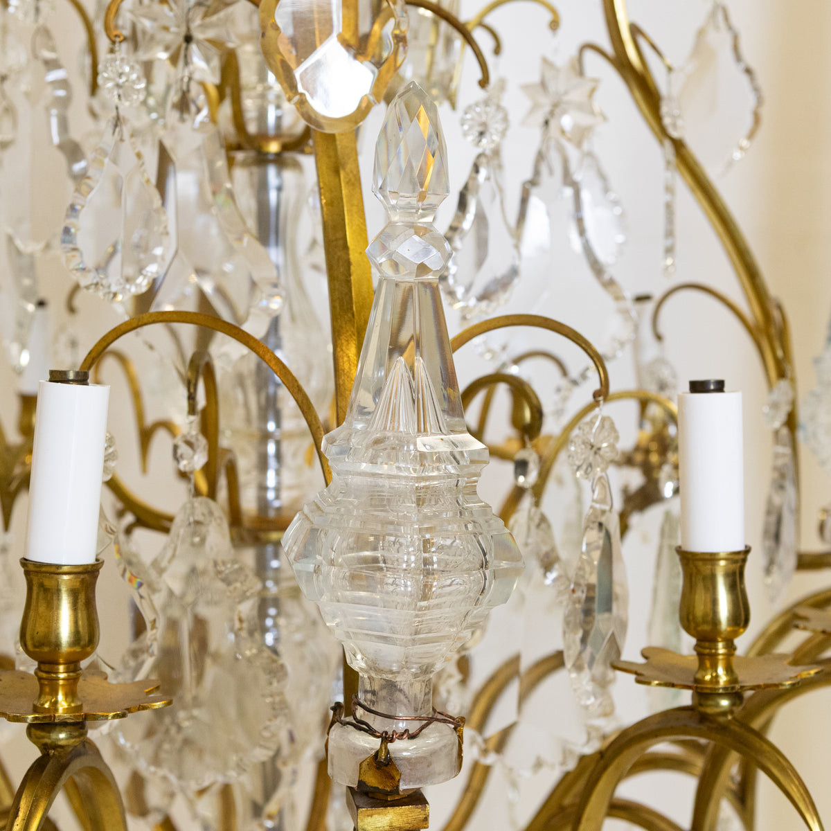 Monumental 16 Arm French Louis XV Style Gilt Brass & Crystal Chandelier | The Architectural Forum