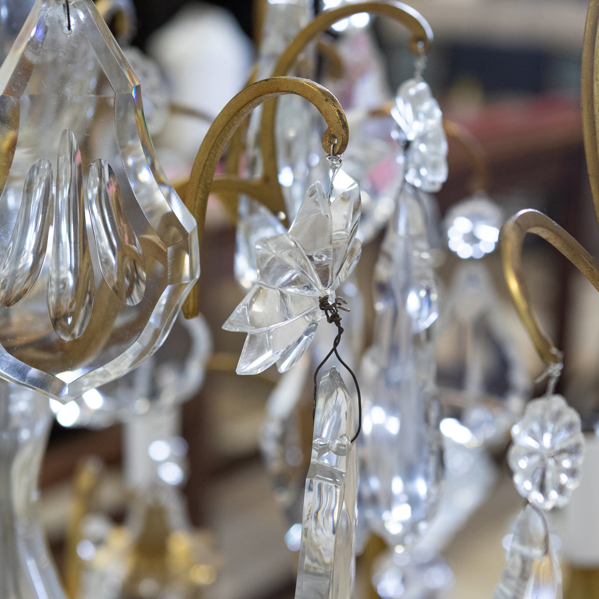 Monumental 16 Arm French Louis XV Style Gilt Brass & Crystal Chandelier | The Architectural Forum