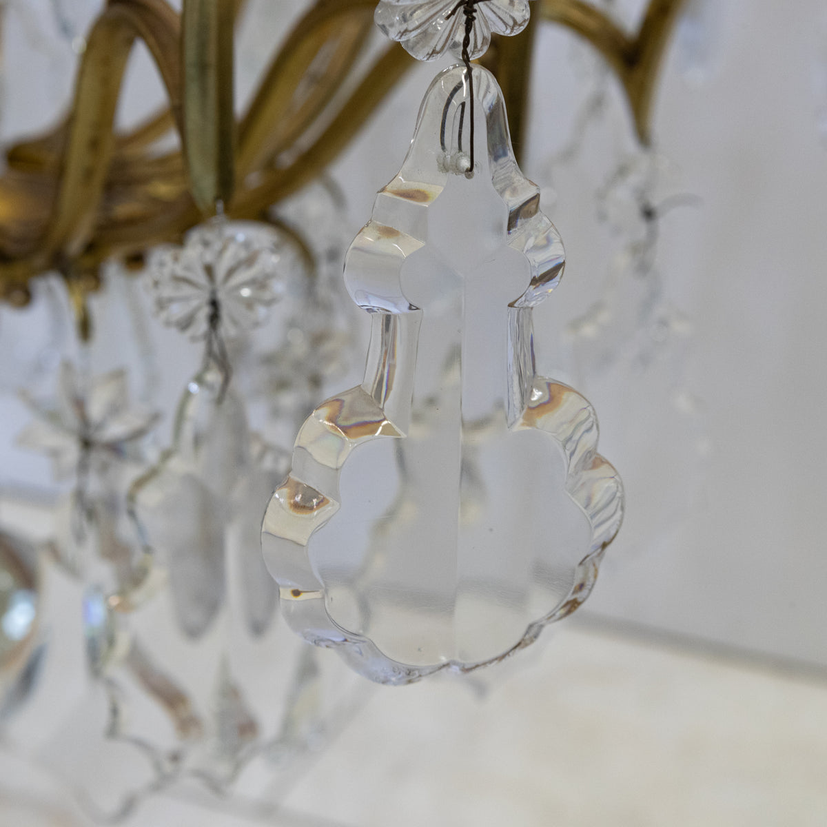 Monumental 16 Arm French Louis XV Style Gilt Brass & Crystal Chandelier | The Architectural Forum