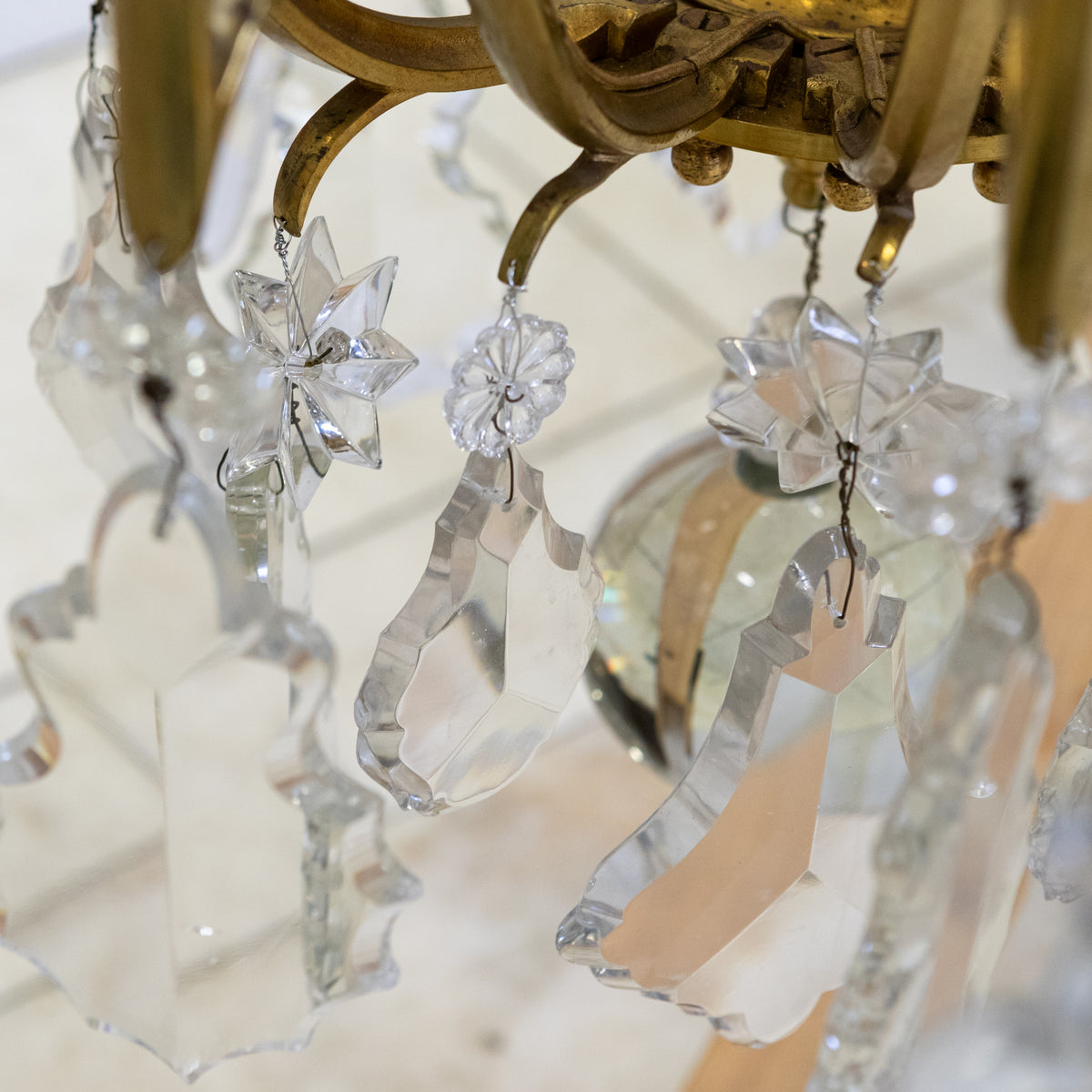 Monumental 16 Arm French Louis XV Style Gilt Brass & Crystal Chandelier | The Architectural Forum