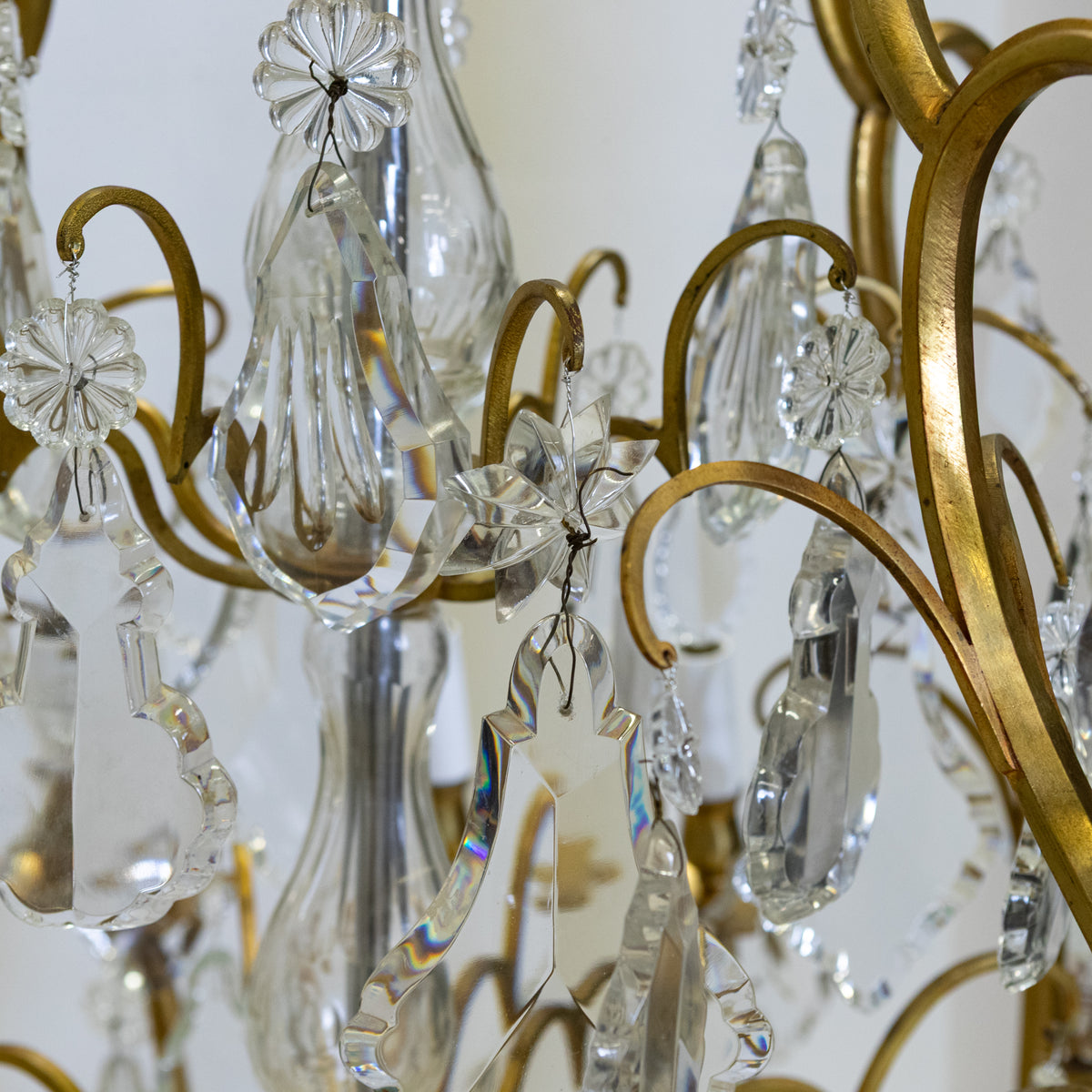 Monumental 16 Arm French Louis XV Style Gilt Brass & Crystal Chandelier | The Architectural Forum