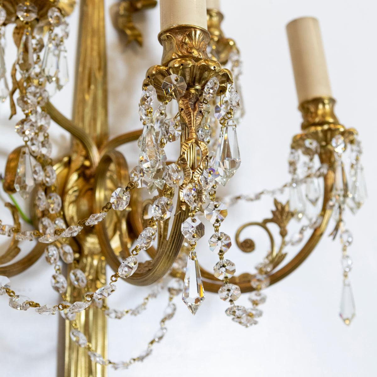 Antique French Rococo Style Brass Wall Sconces | The Architectural Forum