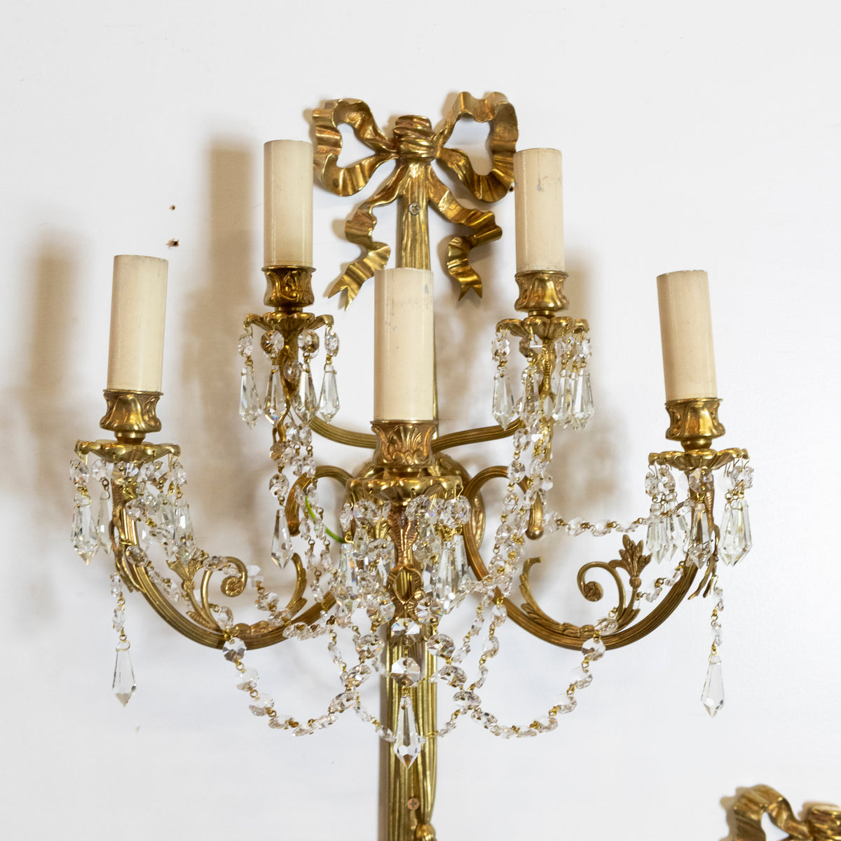 Antique French Rococo Style Brass Wall Sconces | The Architectural Forum