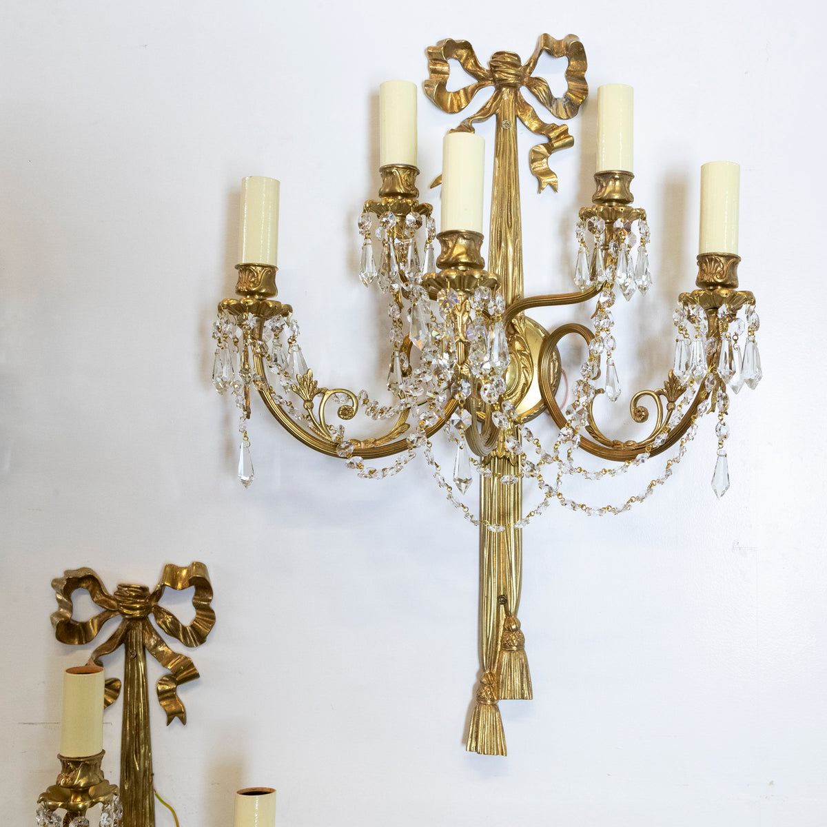 Antique French Rococo Style Brass Wall Sconces | The Architectural Forum