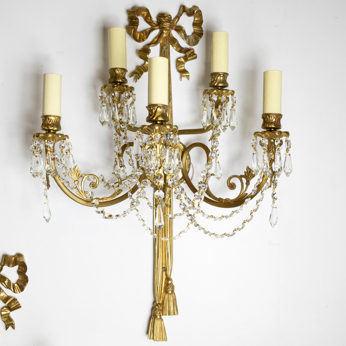 Antique French Rococo Style Brass Wall Sconces | The Architectural Forum