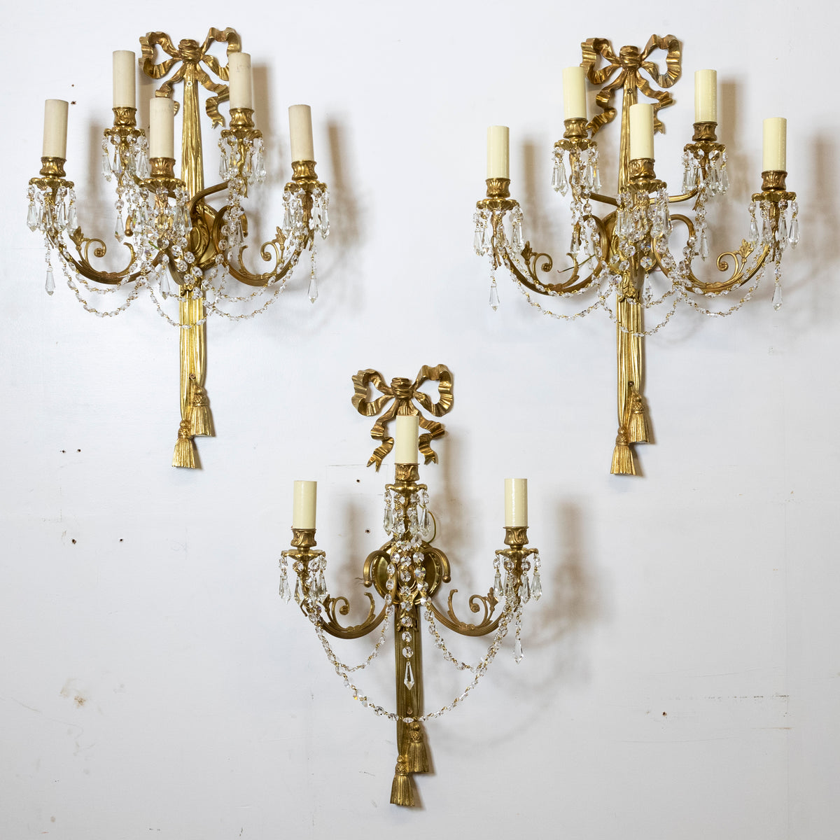 Antique French Rococo Style Brass Wall Sconces | The Architectural Forum