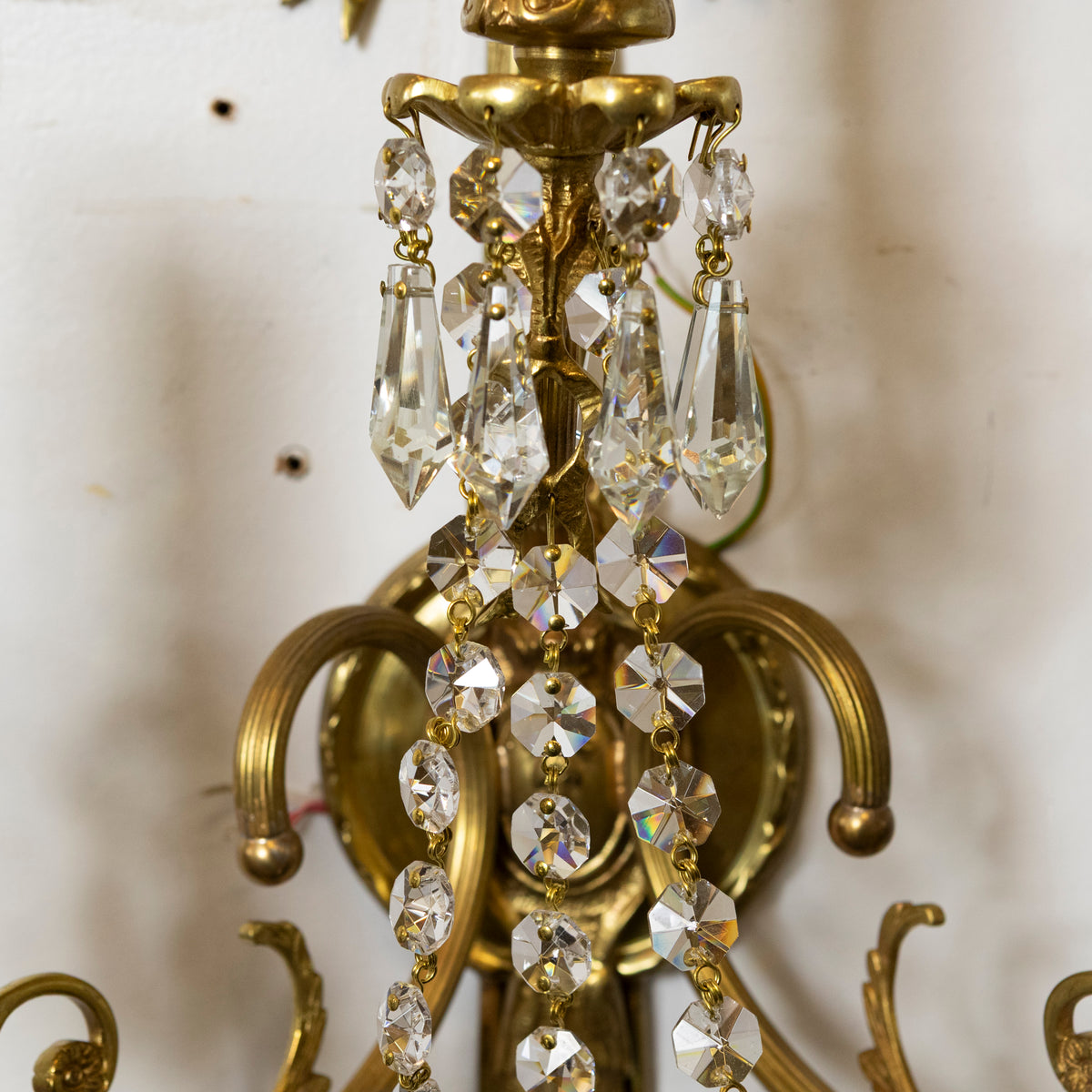 Antique French Rococo Style Brass Wall Sconces | The Architectural Forum