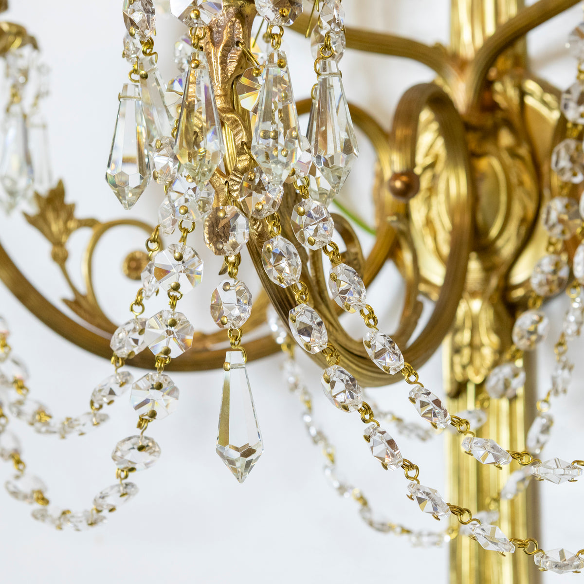 Antique French Rococo Style Brass Wall Sconces | The Architectural Forum