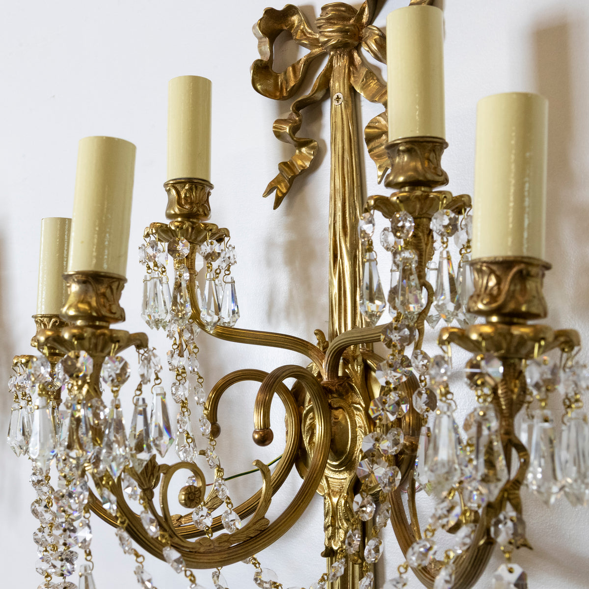 Antique French Rococo Style Brass Wall Sconces | The Architectural Forum