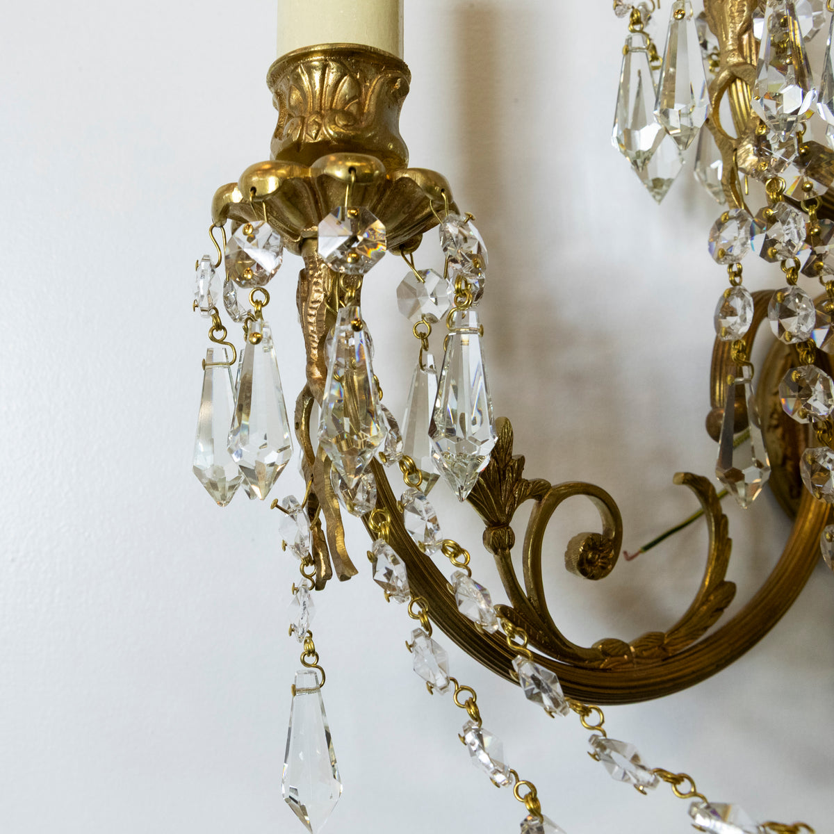 Antique French Rococo Style Brass Wall Sconces | The Architectural Forum