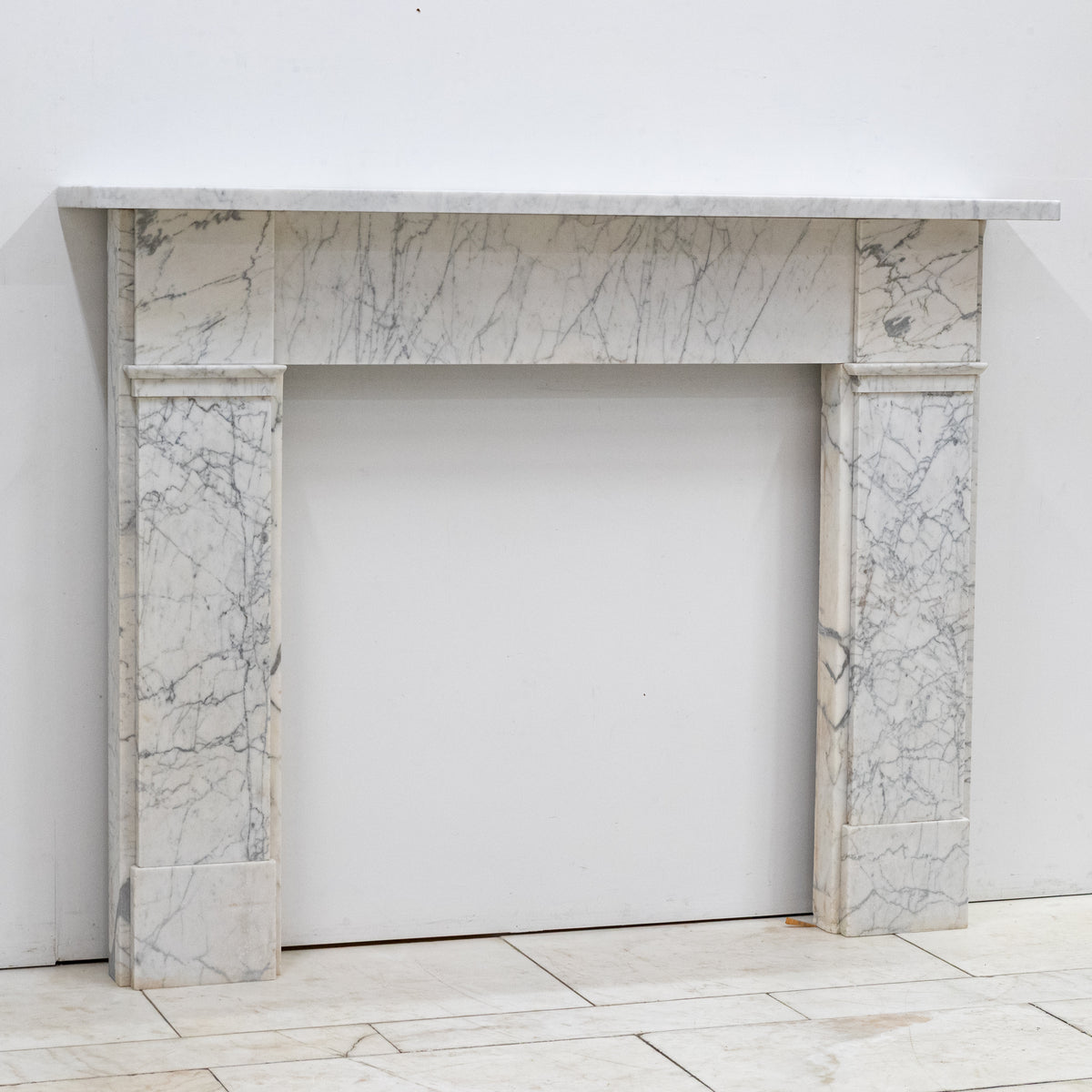 Antique Carrara Marble Late Georgian Fireplace Surround