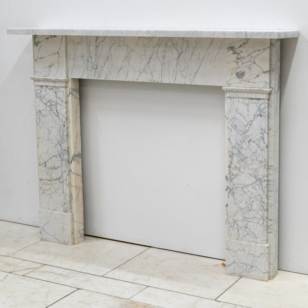Antique Carrara Marble Late Georgian Fireplace Surround