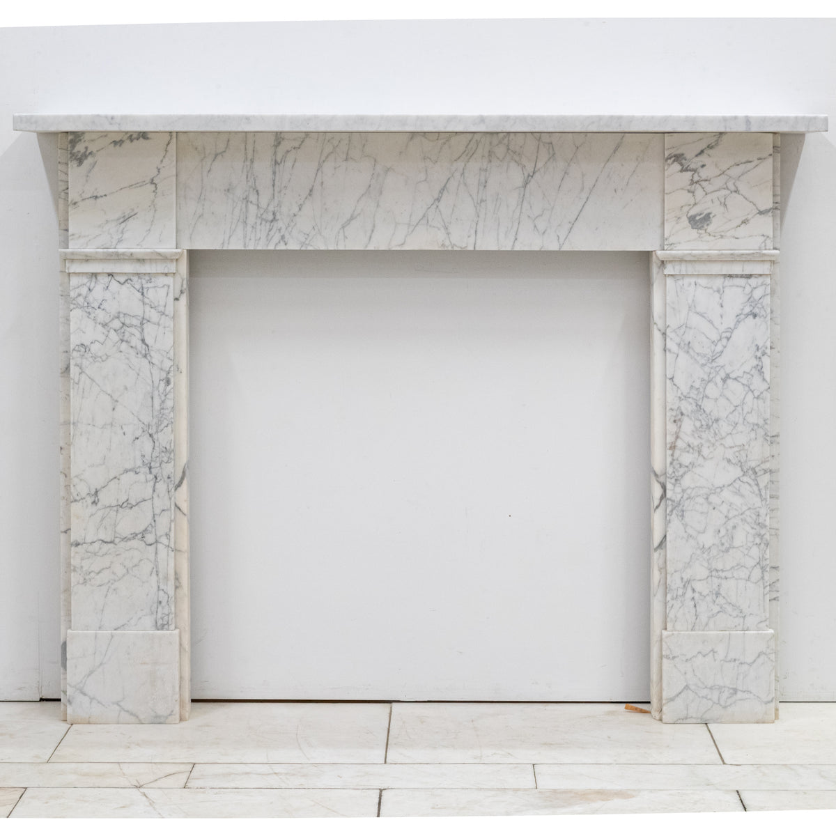 Antique Carrara Marble Late Georgian Fireplace Surround