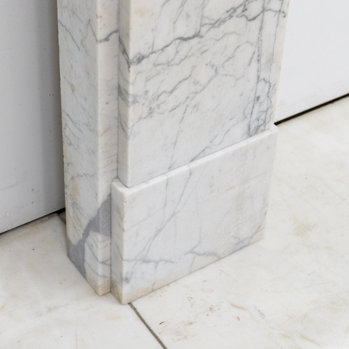 Antique Carrara Marble Late Georgian Fireplace Surround