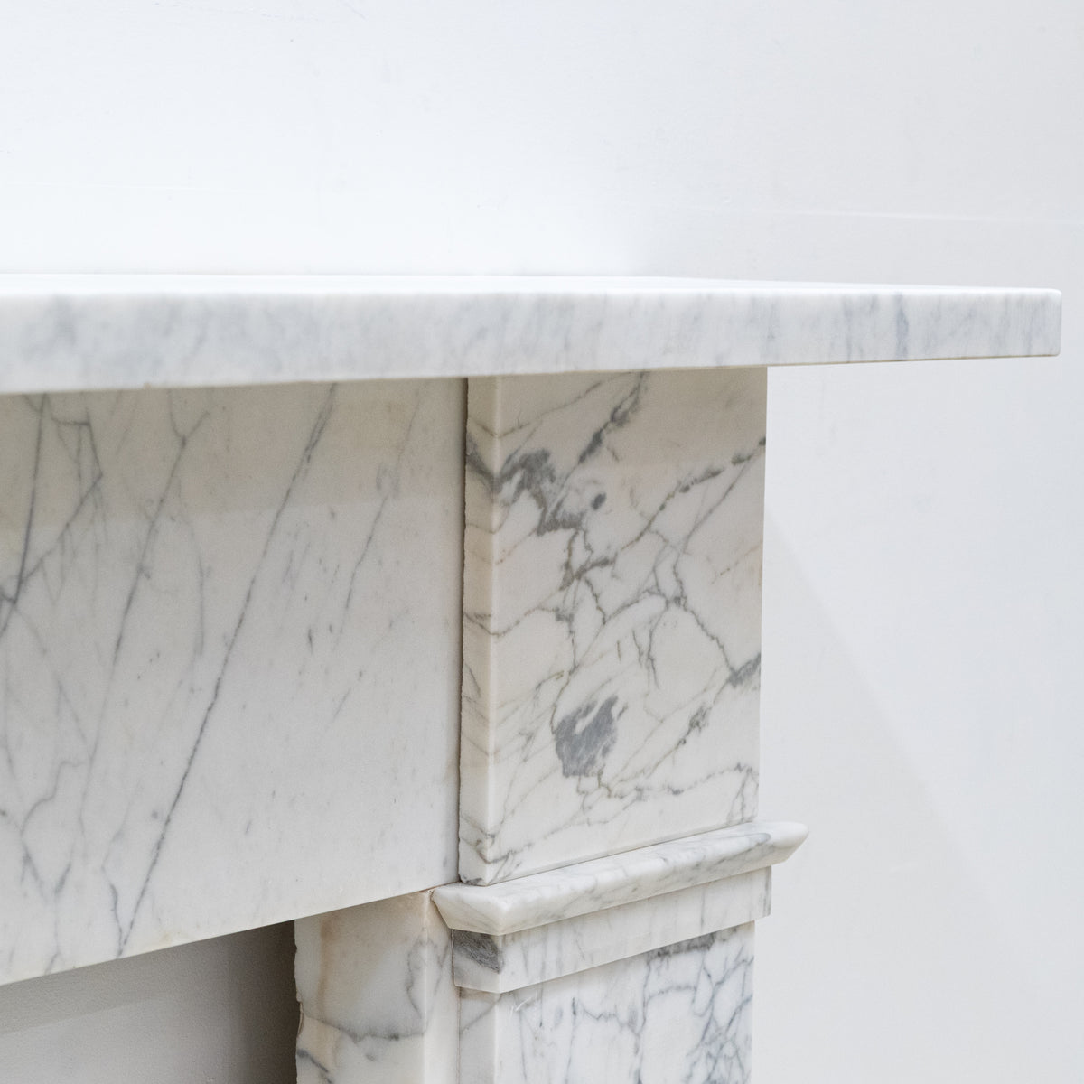Antique Carrara Marble Late Georgian Fireplace Surround