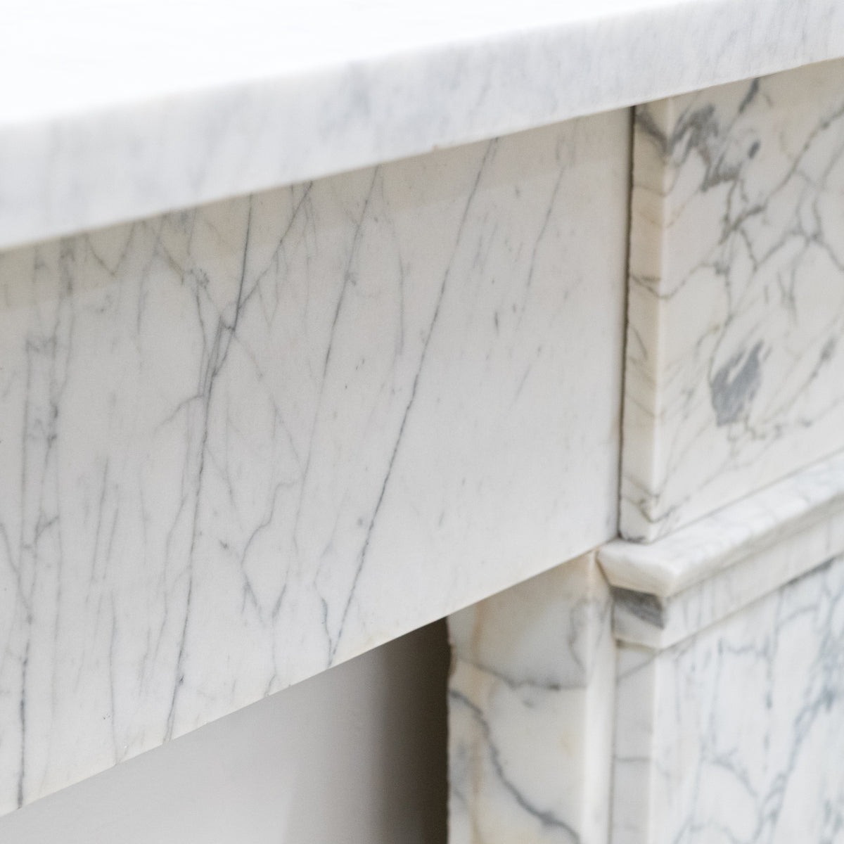 Antique Carrara Marble Late Georgian Fireplace Surround