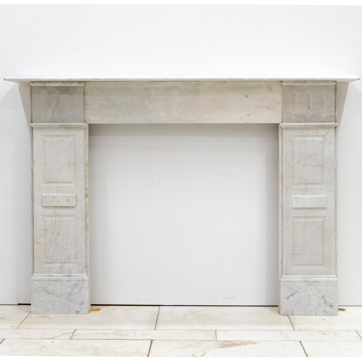Antique Carrara Marble Fireplace Surround | The Architectural Forum