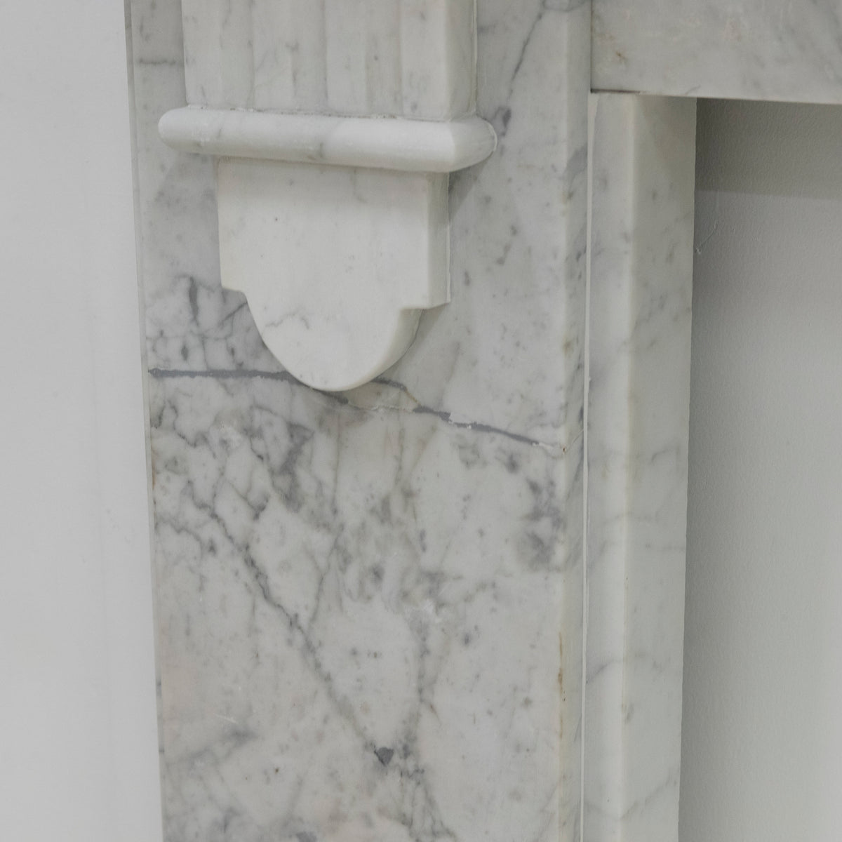 Antique Victorian Carrara Marble Fireplace Surround with Corbels | The Architectural Forum