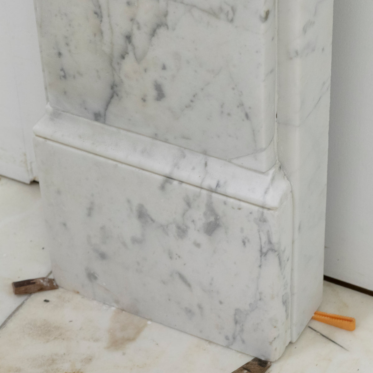 Antique Victorian Carrara Marble Fireplace Surround with Corbels | The Architectural Forum