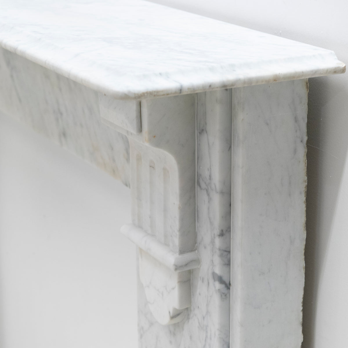 Antique Victorian Carrara Marble Fireplace Surround with Corbels | The Architectural Forum
