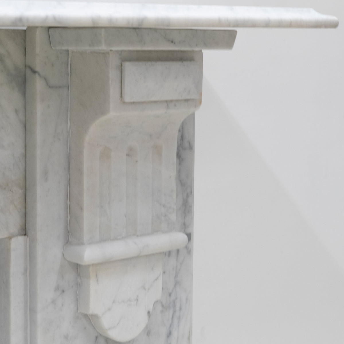 Antique Victorian Carrara Marble Fireplace Surround with Corbels | The Architectural Forum