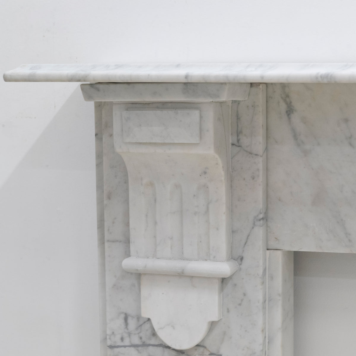 Antique Victorian Carrara Marble Fireplace Surround with Corbels | The Architectural Forum