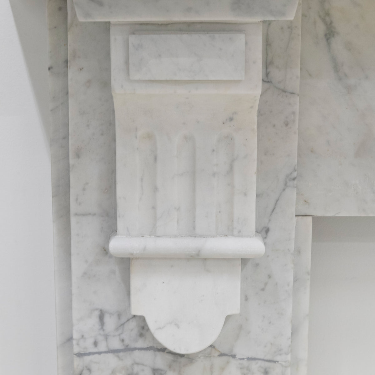 Antique Victorian Carrara Marble Fireplace Surround with Corbels | The Architectural Forum