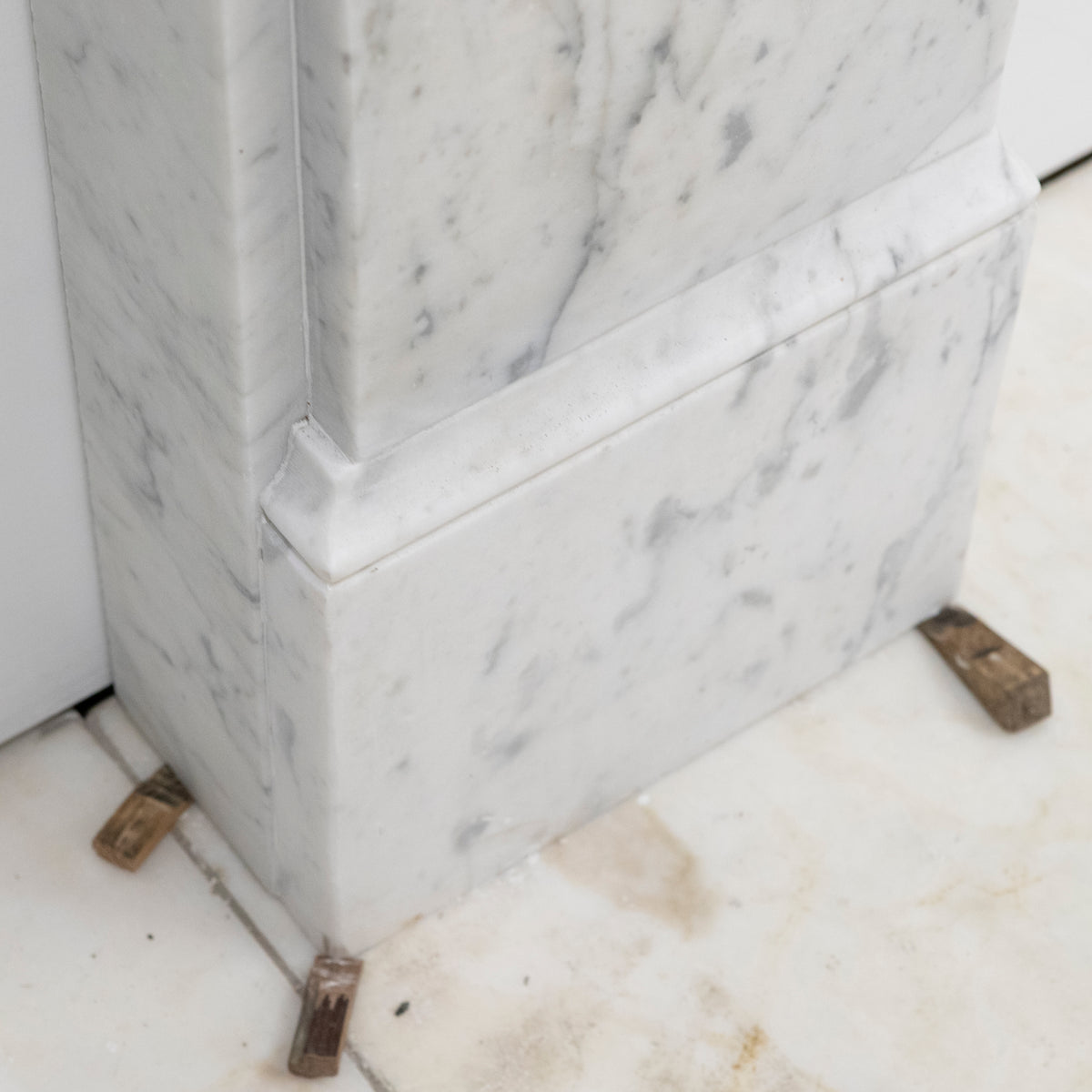 Antique Victorian Carrara Marble Fireplace Surround with Corbels | The Architectural Forum