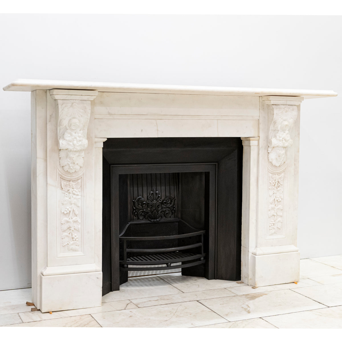 Imposing Victorian Statuary Marble Carved Corbel Chimneypiece | The Architectural Forum