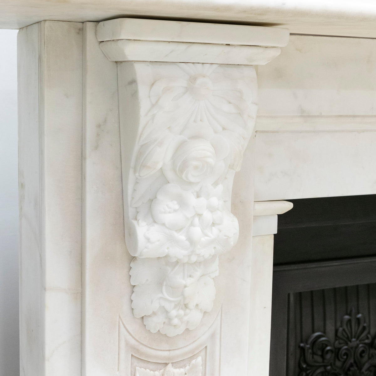 Imposing Victorian Statuary Marble Carved Corbel Chimneypiece | The Architectural Forum