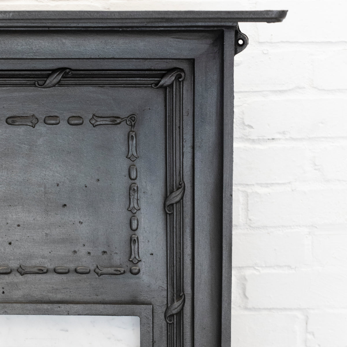 Antique Cast Iron Combination Fireplace With Carrara Marble | The Architectural Forum